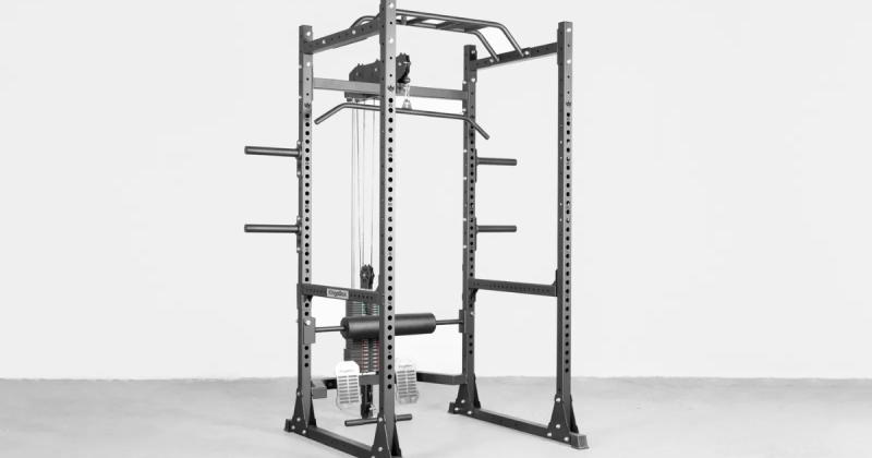 Multi functional gym rack with pulley
