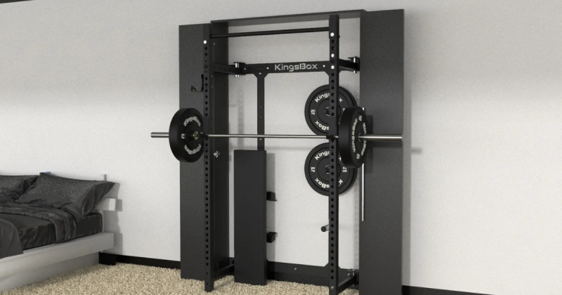 A home gym in a closet